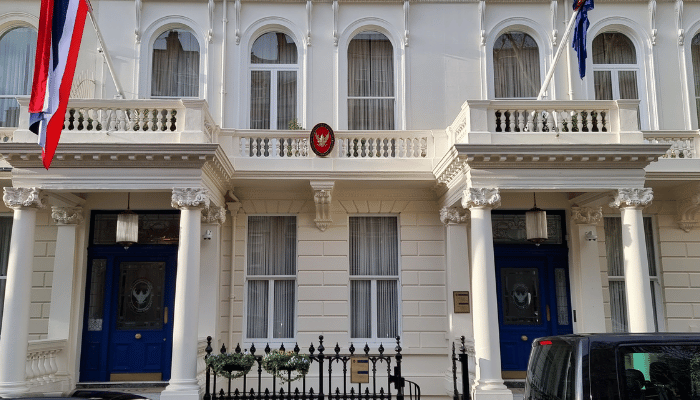 Thai-Embassy-Basement-Entrance-at-29-Queens-Gate-